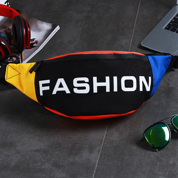 Geantă modernă pentru bărbați cu inscripție în două culori