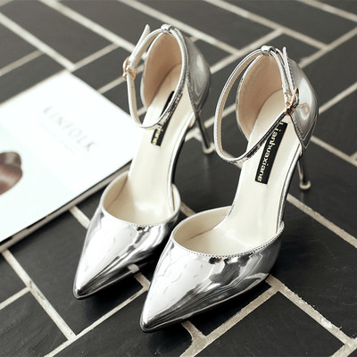 Κομψά γυναικεία ημι-ανοιχτά παπούτσια υψηλού τακουνιού σε διάφορα χρώματα