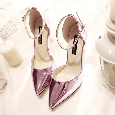 Κομψά γυναικεία ημι-ανοιχτά παπούτσια υψηλού τακουνιού σε διάφορα χρώματα