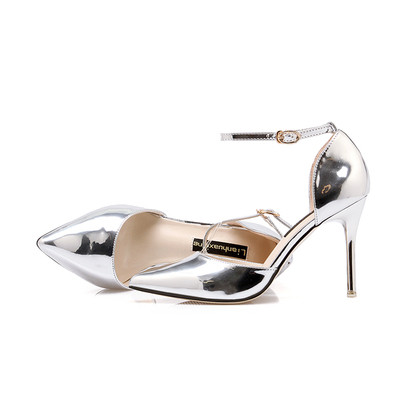 Κομψά γυναικεία ημι-ανοιχτά παπούτσια υψηλού τακουνιού σε διάφορα χρώματα