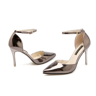 Κομψά γυναικεία ημι-ανοιχτά παπούτσια υψηλού τακουνιού σε διάφορα χρώματα