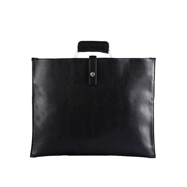 Geanta business barbati din piele ecologica de culoare neagra