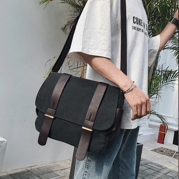 Модерна мъжка чанта с дълга презрамка в три цвята
