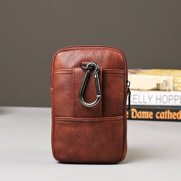 Μικρή ανδρική τσάντα σε δύο χρώματα με αφαιρούμενη μεγάλη λαβή