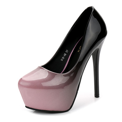 Pantofi de dama eleganti cu toc inalt in culori irizate