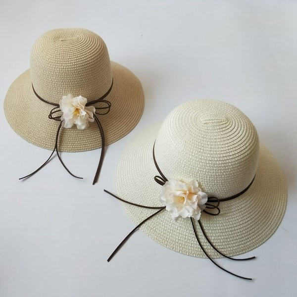 Palarie de vara dama in patru culori cu elemente florale