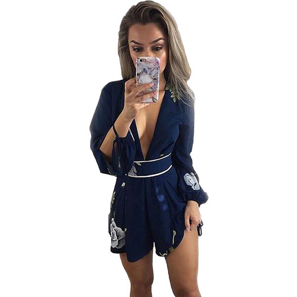 NOUA salopetă subțire de damă cu mâneci lungi și decolteu în V