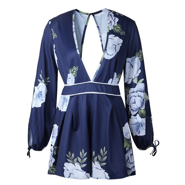 NOUA salopetă subțire de damă cu mâneci lungi și decolteu în V