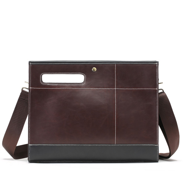 Geantă modernă pentru bărbați în maro și negru