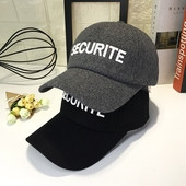 Pălărie sport pentru femei cu inscripție potrivită pentru bărbați și femei în negru și gri