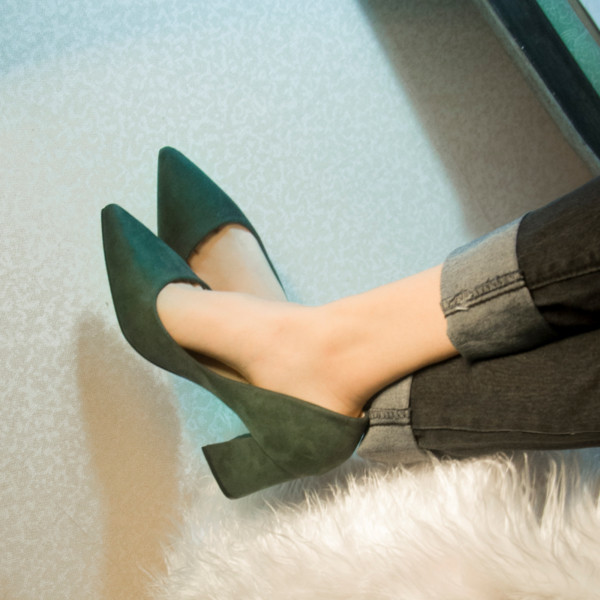 Pantofi eleganti din piele intoarsa in mai multe culori