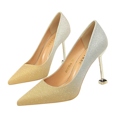 Pantofi de dama eleganti cu efect stralucitor in mai multe culori