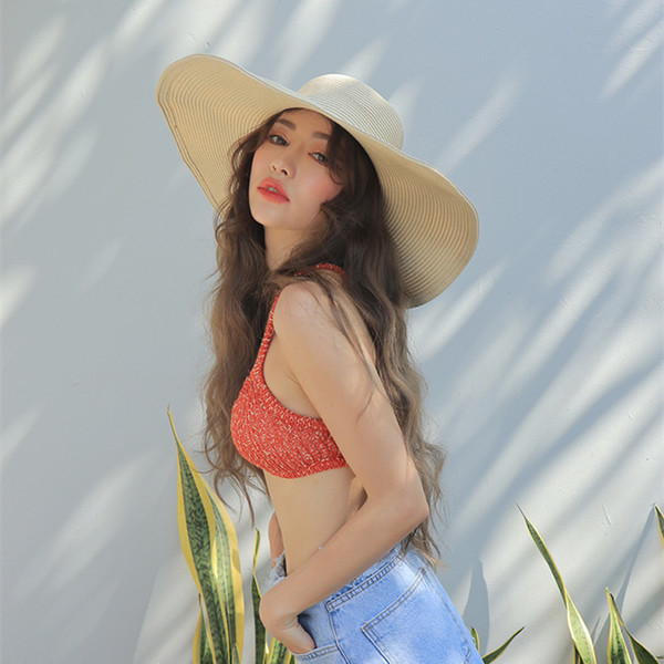 Palarie de plaja dama de vara in doua culori