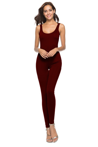 Salopetă confortabilă de damă cu decolteu O în patru culori