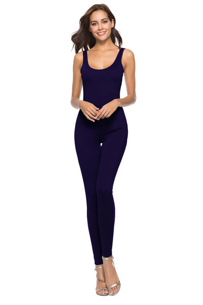 Salopetă confortabilă de damă cu decolteu O în patru culori