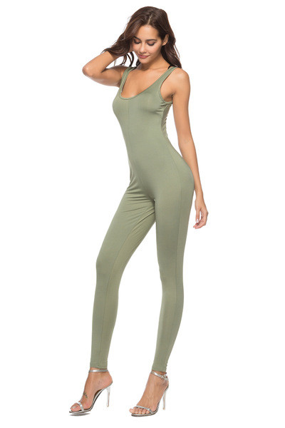 Salopetă confortabilă de damă cu decolteu O în patru culori