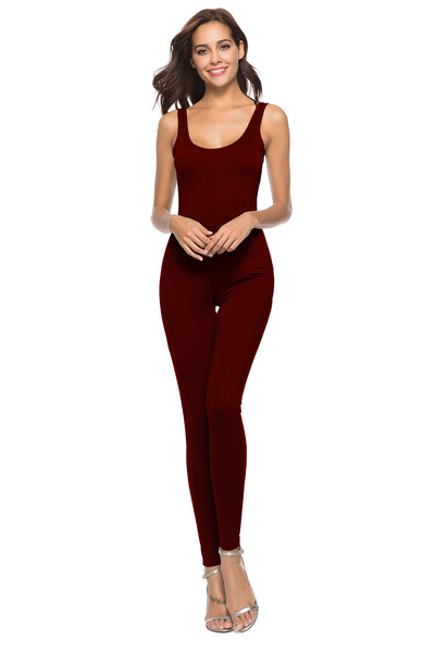 Salopetă confortabilă de damă cu decolteu O în patru culori