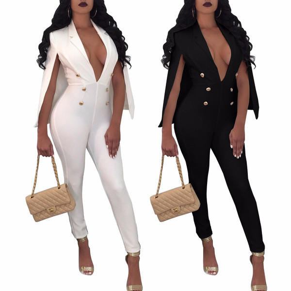 Salopeta eleganta de dama cu decolteu in V adanc si nasturi decorativi in sase culori