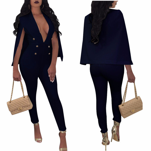 Salopeta eleganta de dama cu decolteu in V adanc si nasturi decorativi in sase culori