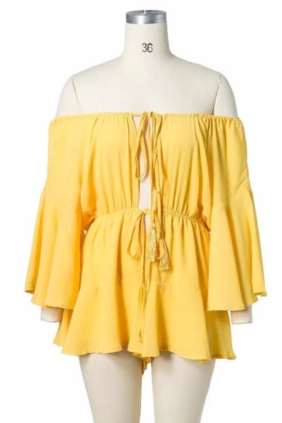 NOI salopetă elegantă de damă cu umerii căzuți în trei culori