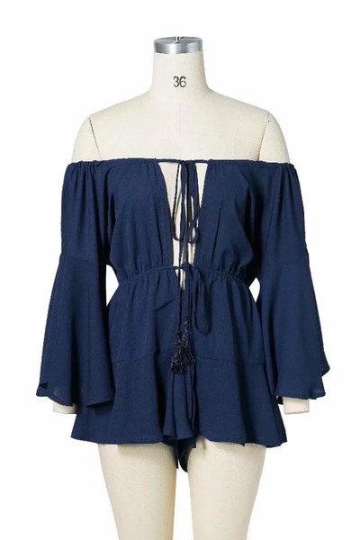 NOI salopetă elegantă de damă cu umerii căzuți în trei culori