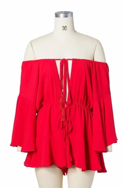 NOI salopetă elegantă de damă cu umerii căzuți în trei culori