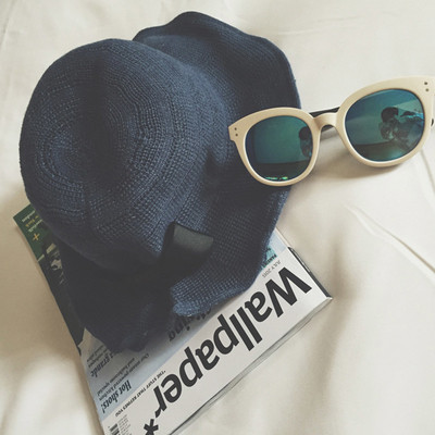 Pălărie de vară de damă cu decor panglică pe spate în două culori