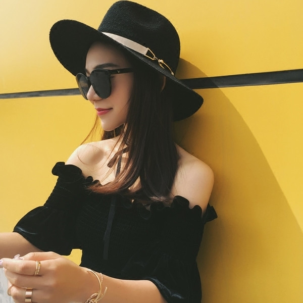 Palarie eleganta de dama cu centura reglabila in diferite culori