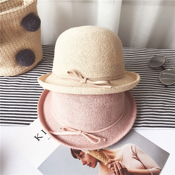 Palarie moderna de dama cu legatura in mai multe culori