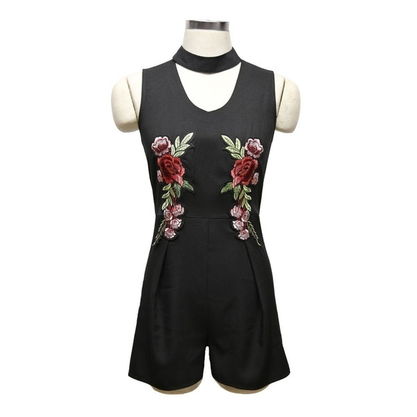 Salopeta de dama de vara model NOU cu broderie in doua culori