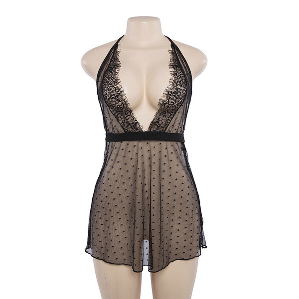 Cămașă de noapte din dantelă de damă sexy