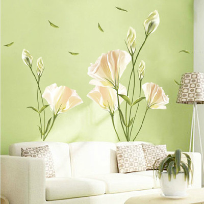 Fresh lily wall stickers