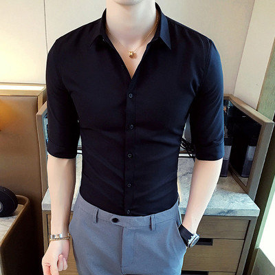 Cămașă elegantă pentru bărbați, subțire, în mai multe culori