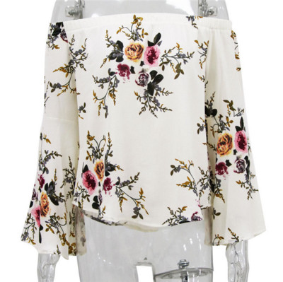 Cămașă de damă NOUĂ cu umerii căzuți cu motive florale în trei culori