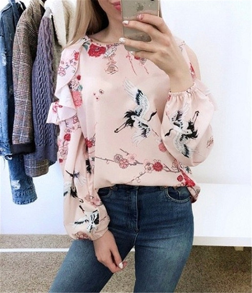 ΝΕΟ πουκάμισο γυναικείο σε ροζ χρώμα με μοναδικό μοτίβο