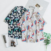 Cămașă modernă de vară pentru bărbați cu motive florale în două modele