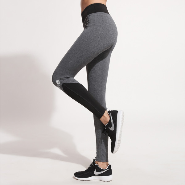 Jambiere bicolore de zi cu zi pentru femei, cu talie înaltă