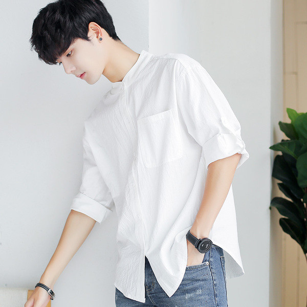 Cămașă simplă pentru bărbați, în patru culori