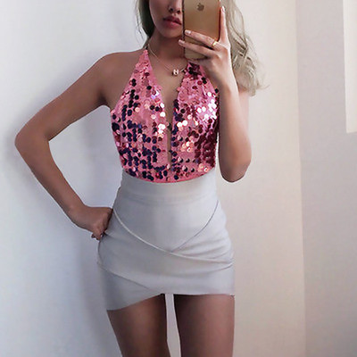 Body de dama cu decolteu taiat si decor stralucitor in partea superioara, 2 culori