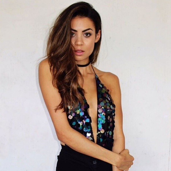 Body de dama cu decolteu taiat si decor stralucitor in partea superioara, 2 culori