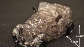 Μικρό παζλ κρυστάλλου 3D σε δύο μοντέλα - ένα αυτοκίνητο