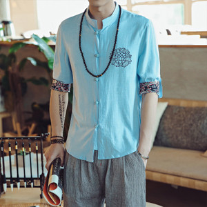 Cămașă modernă subțire pentru bărbați cu motive florale în diferite modele