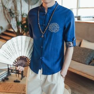 Cămașă modernă subțire pentru bărbați cu motive florale în diferite modele