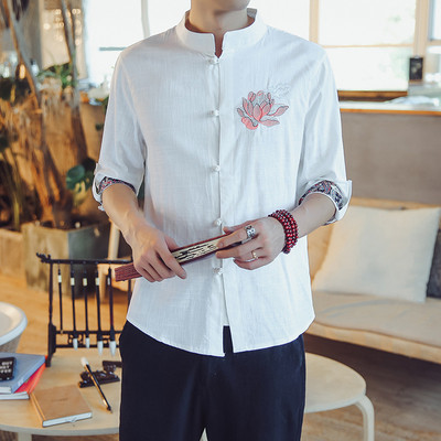 Cămașă modernă subțire pentru bărbați cu motive florale în diferite modele