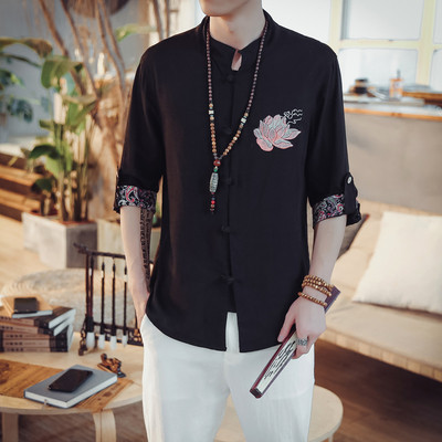 Cămașă modernă subțire pentru bărbați cu motive florale în diferite modele