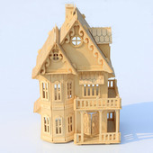 Ξύλινο τρισδιάστατο παζλ με 153 μέρη - σπίτι