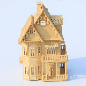 Ξύλινο τρισδιάστατο παζλ με 153 μέρη - σπίτι