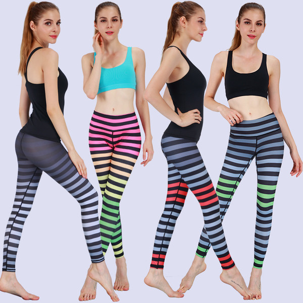 Дамски цветен раиран клин в няколко цвята