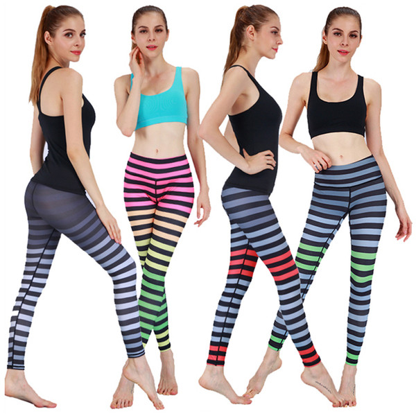 Дамски цветен раиран клин в няколко цвята