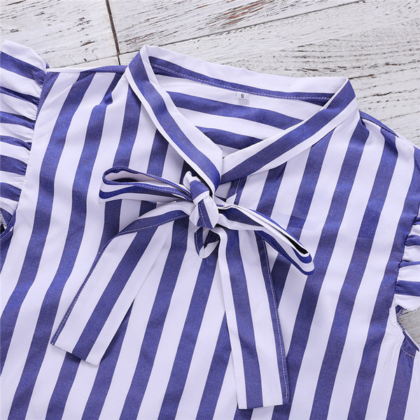 NOUA cămașă elegantă de damă cu mâneci scurte în dungi în roz și albastru